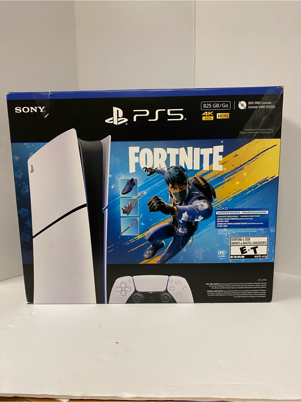 Sony PS5 Fortnite flowering chaos bundle
Digital 825GB new in open box, WHITE